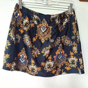 BSkinz Womens Golf Skorts Black W/Mulitcolored Print Size L